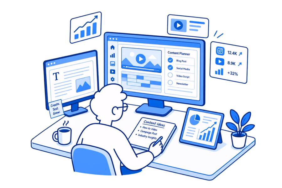 Digital Marketing & Content illustration